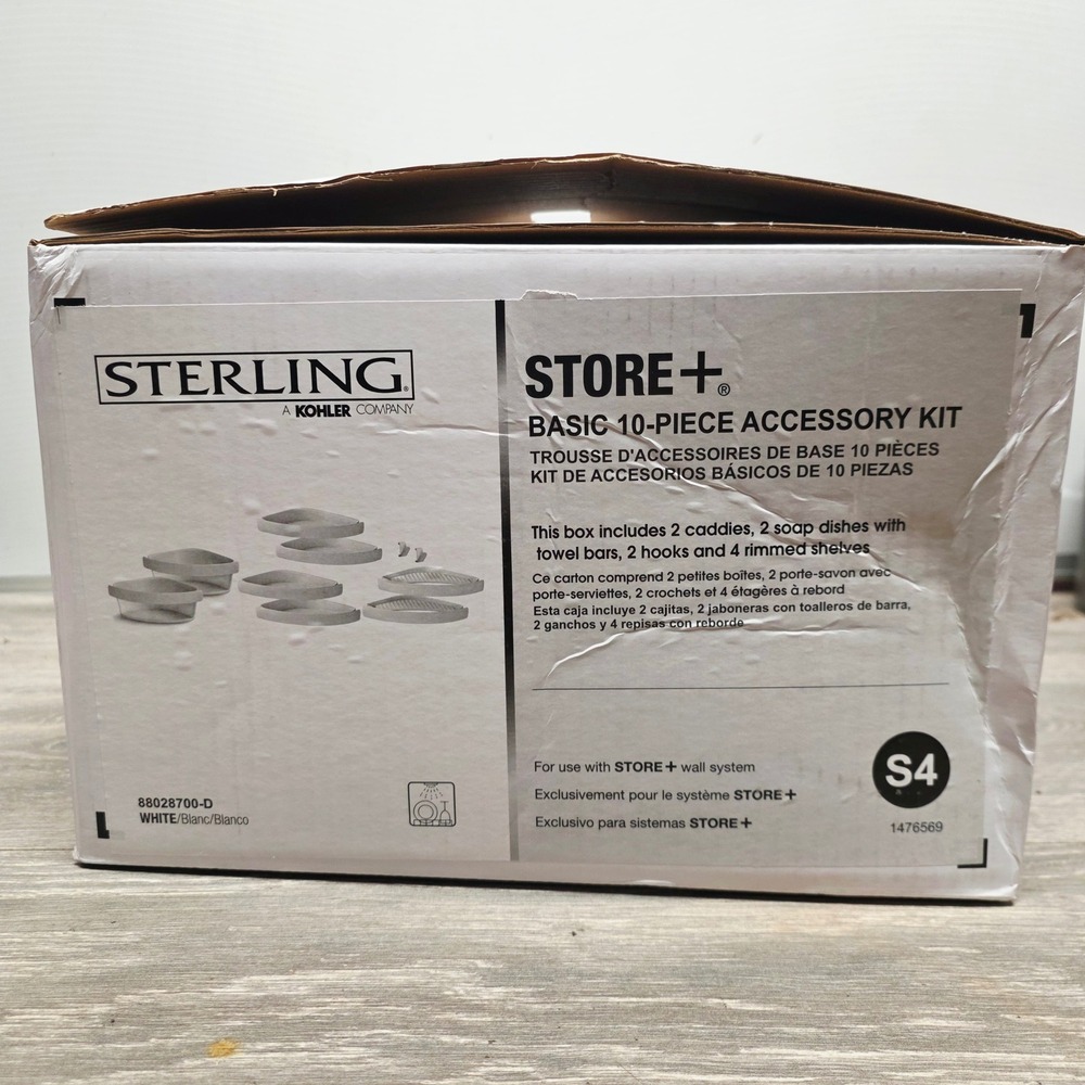 Sterling STORE+ Basic 10-Piece Accessory Kit White 88028700-D for Wall System